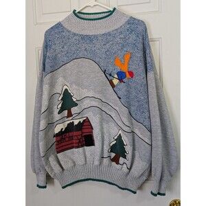 Silvercord II Sweater Sweatshirt Womens 20W Gray Winter Snow Ski Mock Neck L/S